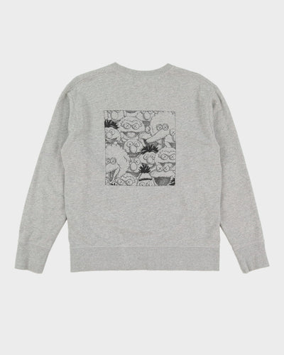 KAWS X Sesame Street Grey Embroidered Sweatshirt - M