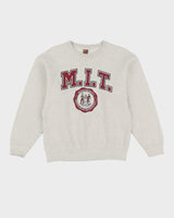 Vintage 90s M.I.T. Grey Graphic Varsity Sweatshirt - M