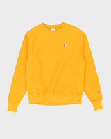 Champion Yellow Reverse Weave Sweatshirt - M