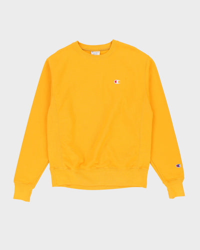 Champion Yellow Reverse Weave Sweatshirt - M