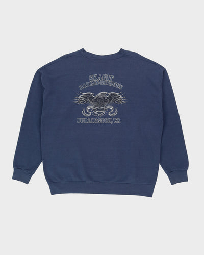 00s Harley Davidson Burlington, WA Blue Sweatshirt - XL