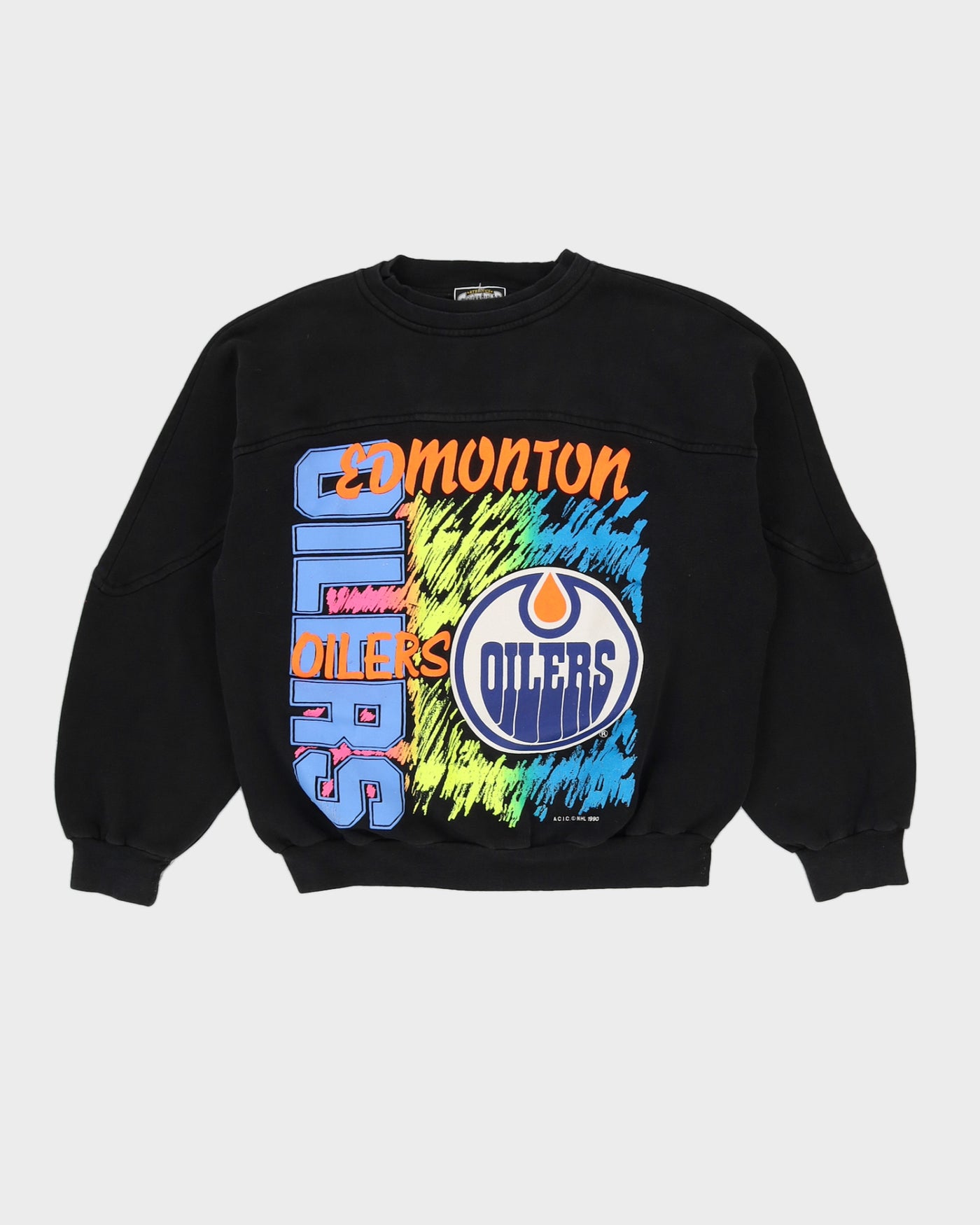 1990 Edmonton Oilers NHL Black Sweatshirt - M