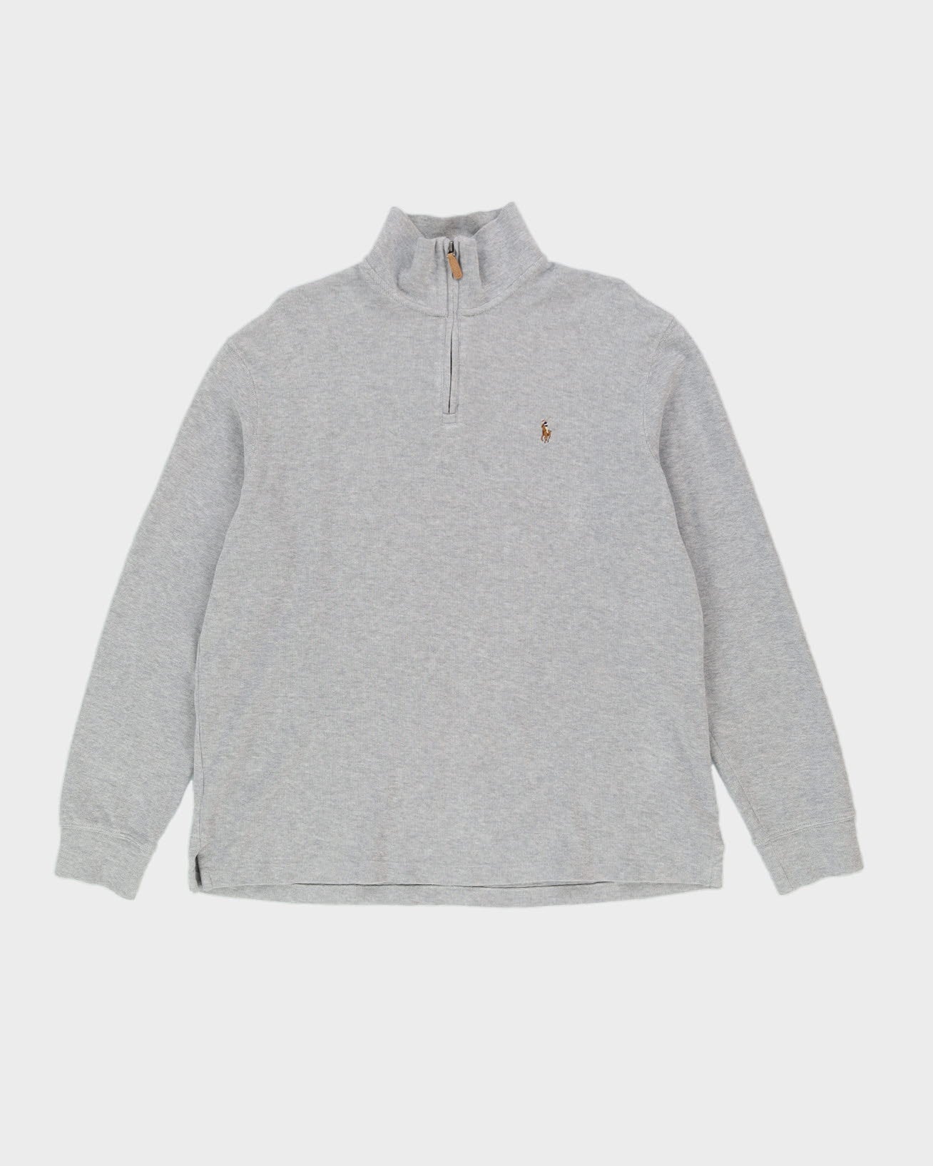 Ralph Lauren Quarter Zip Grey Sweatshirt - L