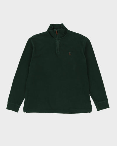 Ralph Lauren Green Quarter Zip Sweatshirt  - M