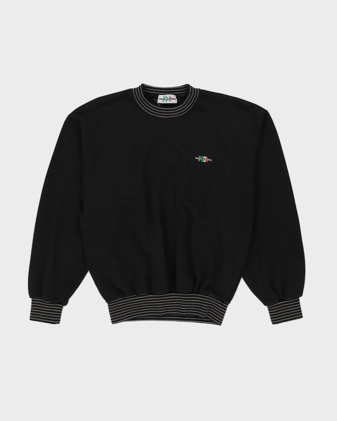 Vintage 80s Makadino Black Crew Neck Sweatshirt - S