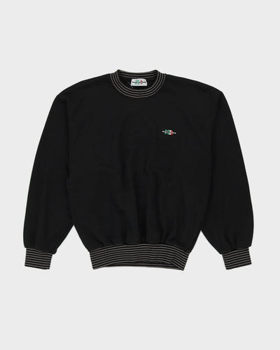 Vintage 80s Makadino Black Crew Neck Sweatshirt - S