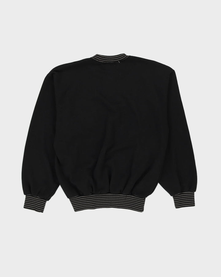 Vintage 80s Makadino Black Crew Neck Sweatshirt - S