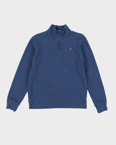 Ralph Lauren Blue Quarter Zip Sweatshirt - S