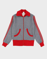Vintage 70s Adidas Grey / Red Track Jacket - XS