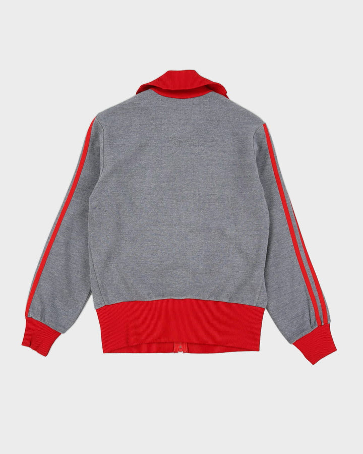 Vintage 70s Adidas Grey / Red Track Jacket - XS