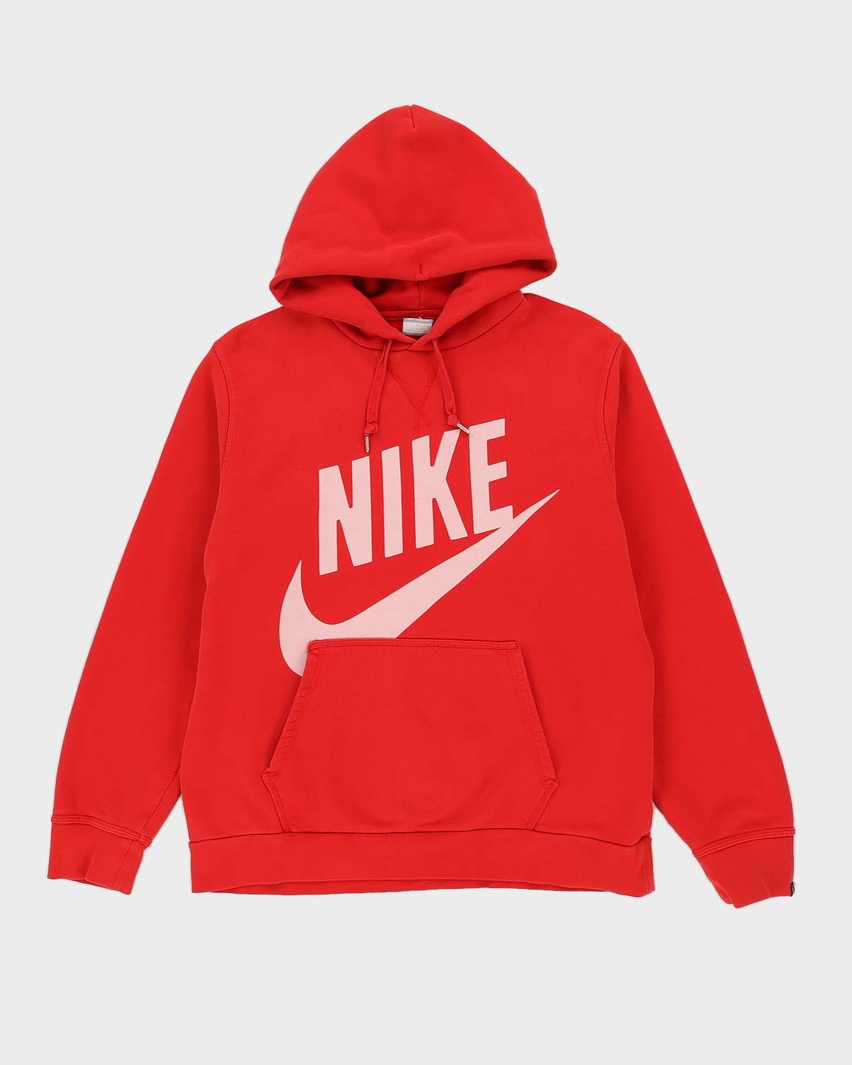00s Nike Red Hoodie With Big Logo - L