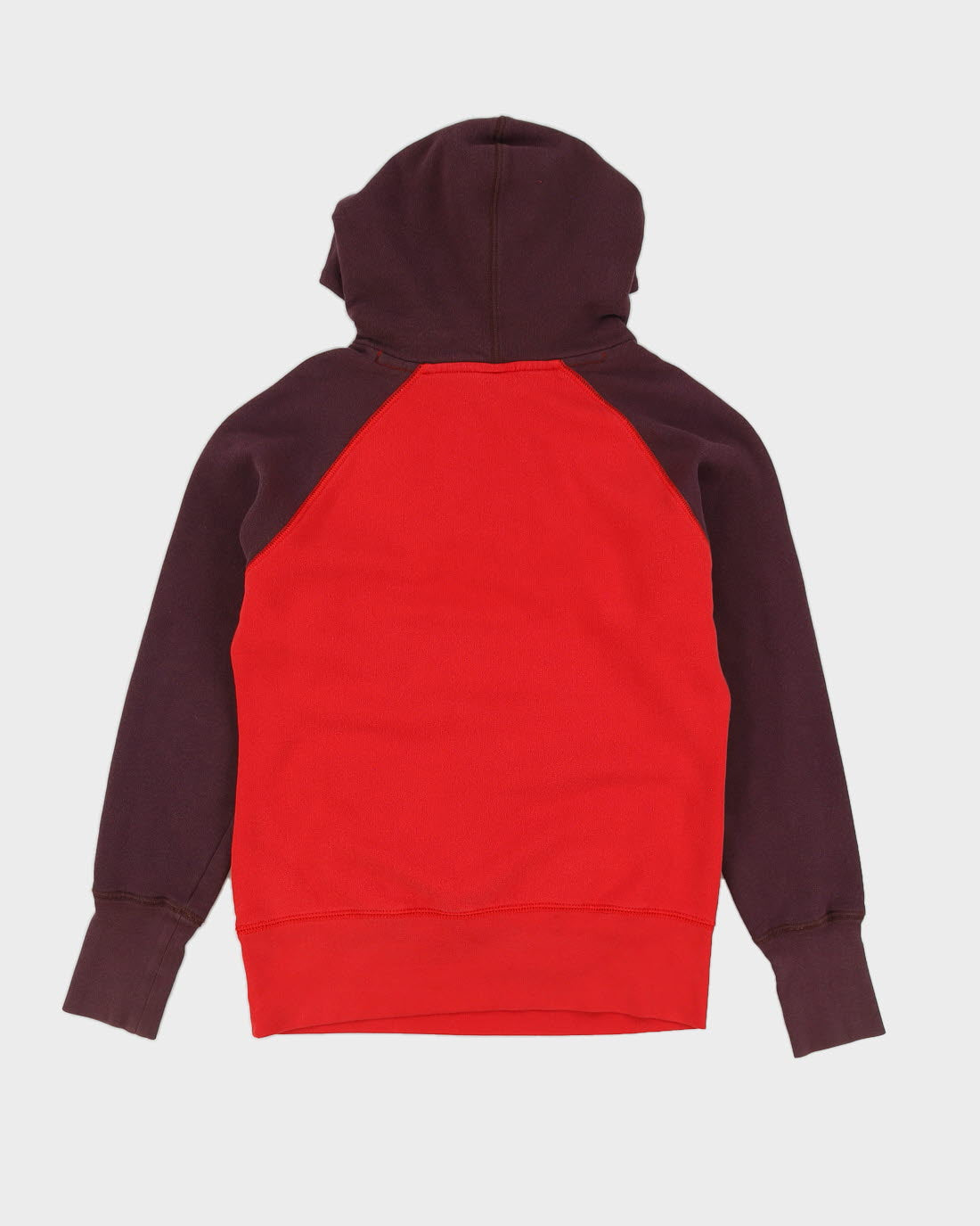 00s Nike Red / Burgundy Hoodie With Embroidered Logo - S