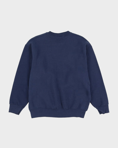 Vintage 90s Polo Ralph Lauren Blue Embroidered Sweatshirt - L