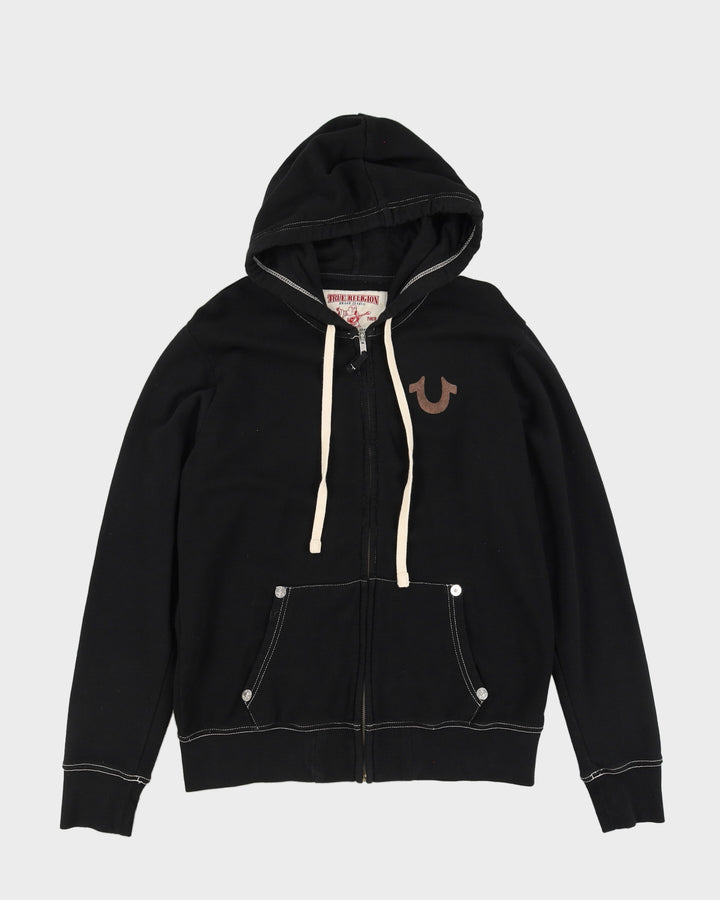 Y2K 00s True Religion Black Zip Up Hoodie - L