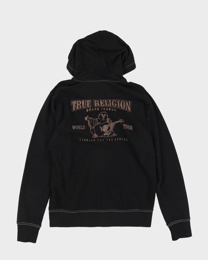 Y2K 00s True Religion Black Zip Up Hoodie - L