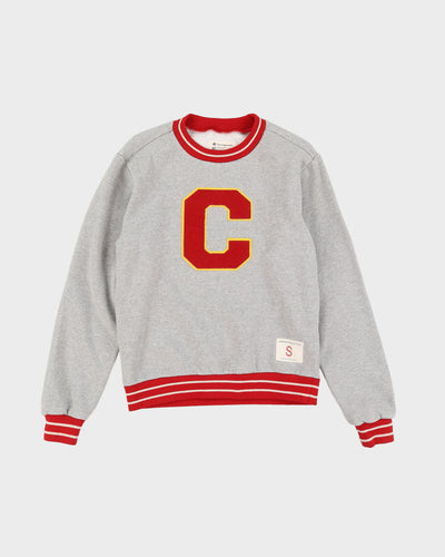 Champion Grey Embroidered Sweatshirt - S