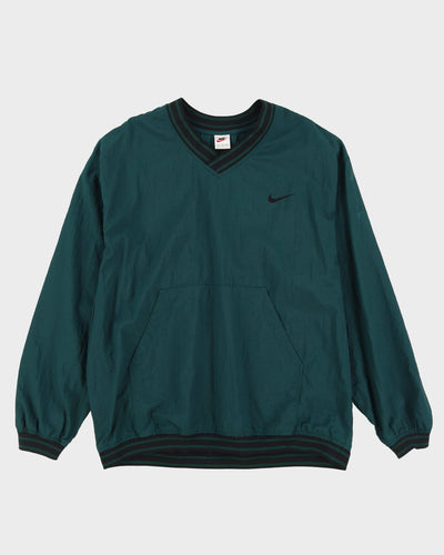 Vintage 90s Nike Green V Neck Sweat - XL