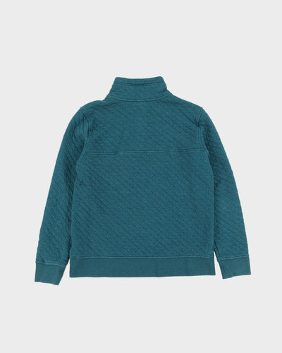 Patagonia Quilted Blue Quarter Zip Sweatshirt - S