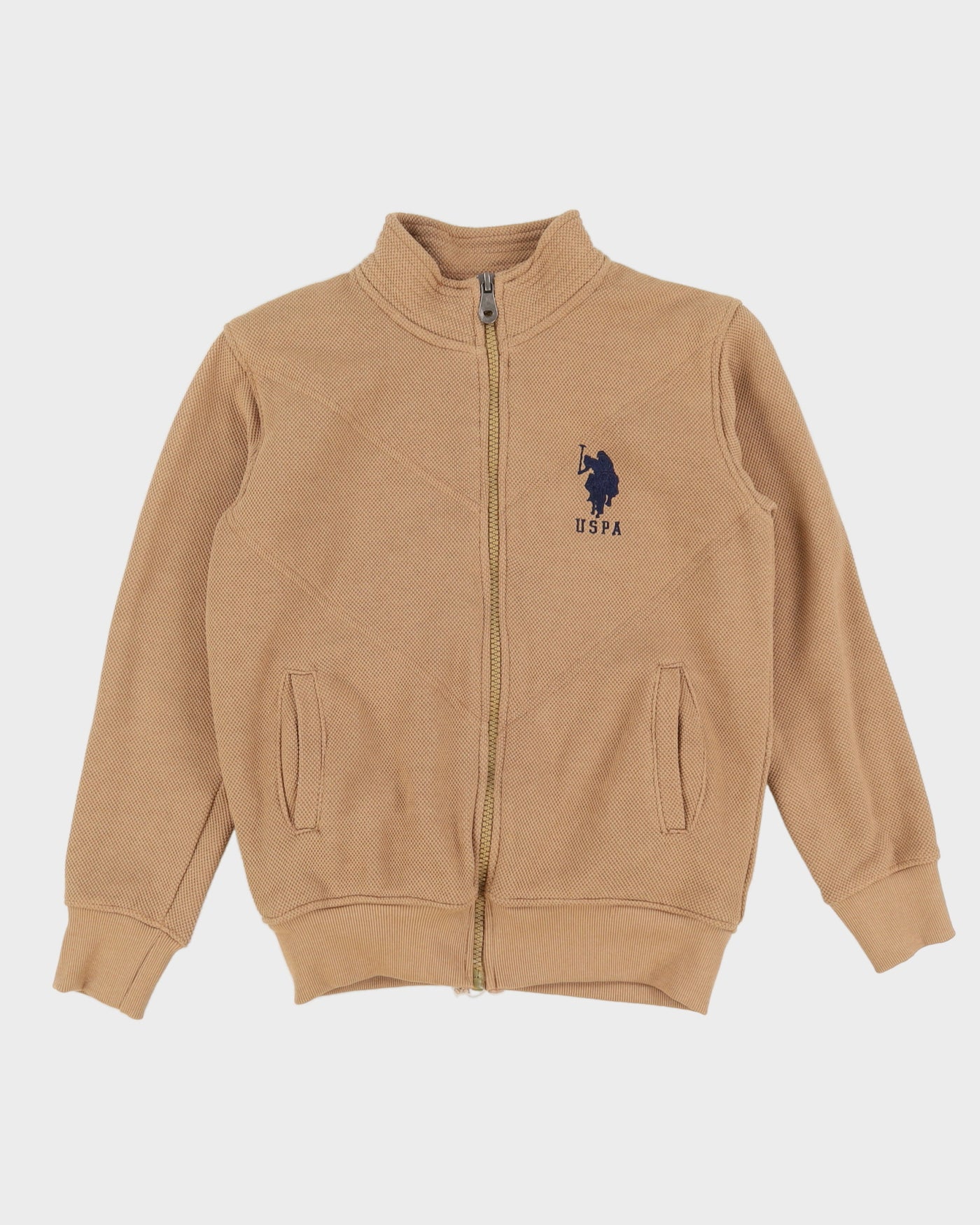 U.S POLO ASSN. Beige Zip Up Sweat - M