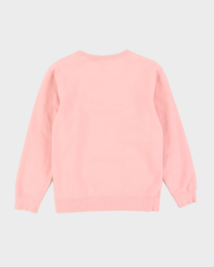 Stussy Pink Embroidered Sweatshirt - S