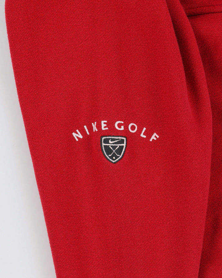 Vintage 90s Nike Golf Red Quarter Zip Sweatshirt - XL