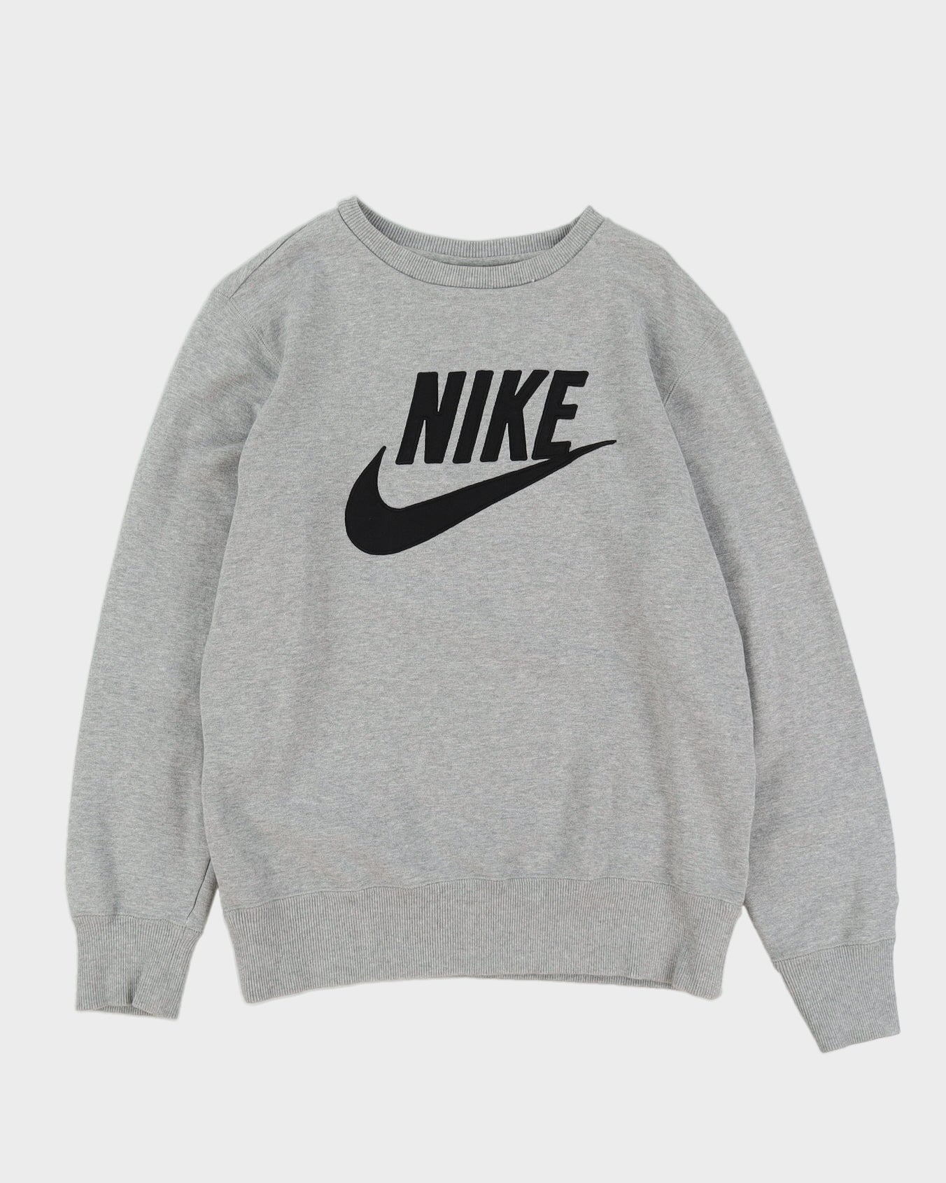 00s Nike Grey Sweatshirt With Embroidered Logo - L