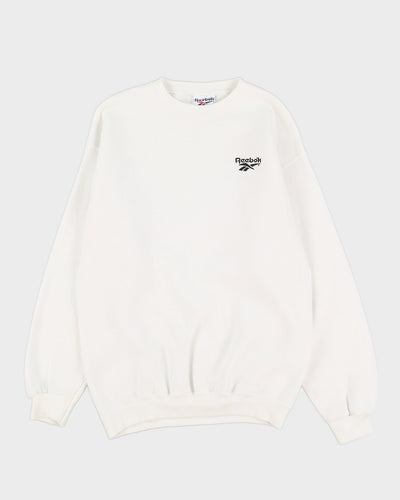 Vintage 90s Reebok White Sweatshirt - M