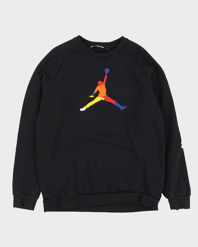 Jordan Black Sweatshirt With Multicoloured Graphic - L