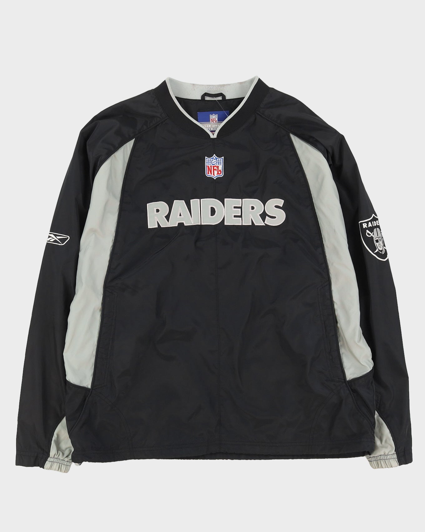 00s NFL Reebok Oakland Raiders Black Pullover - L