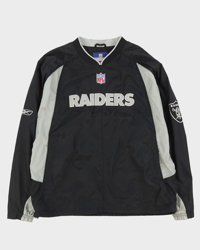 00s NFL Reebok Oakland Raiders Black Pullover - L