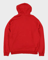 00s Y2K Nike Embroidered Red Zip Up Hoodie - XXL