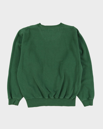 00s Y2K Nike Embroidered Swoosh Green Sweatshirt - M