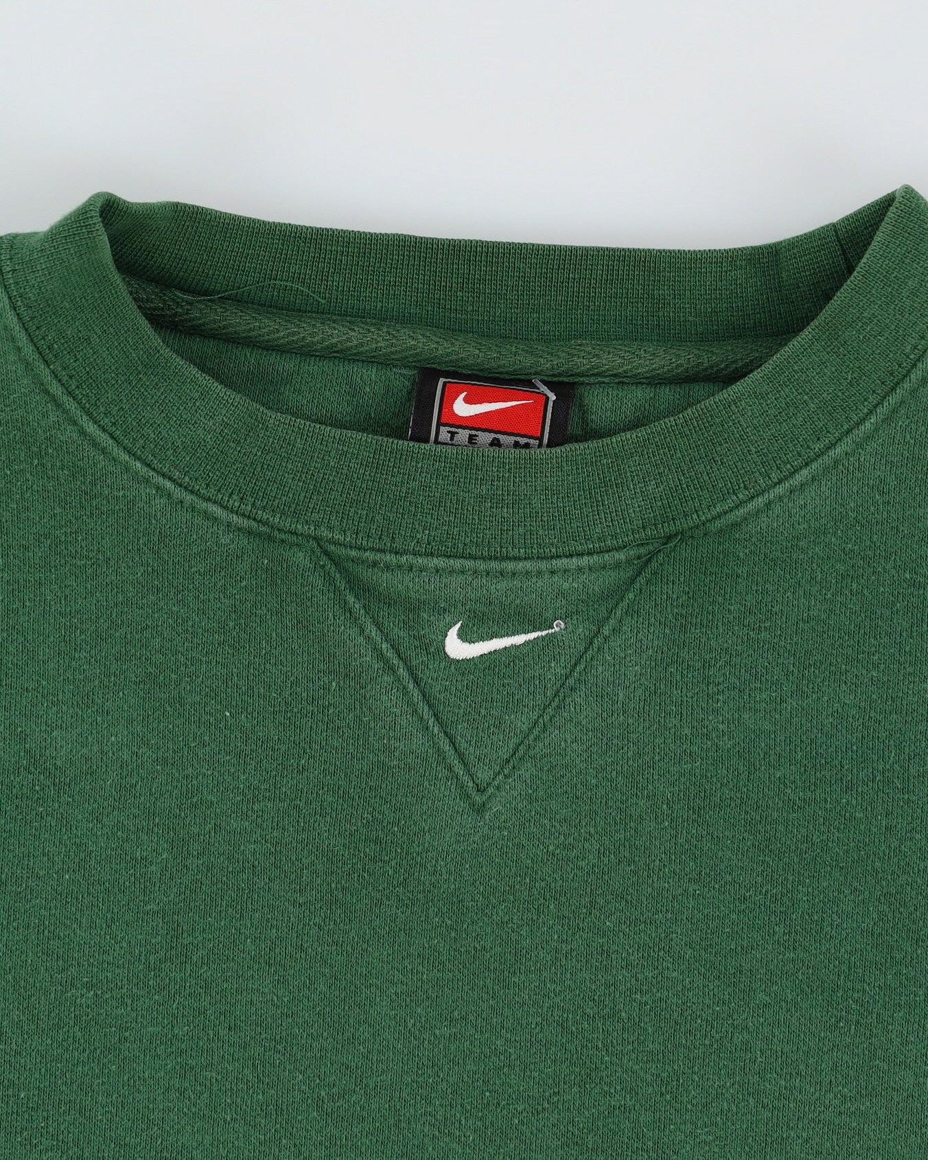 00s Y2K Nike Embroidered Swoosh Green Sweatshirt - M