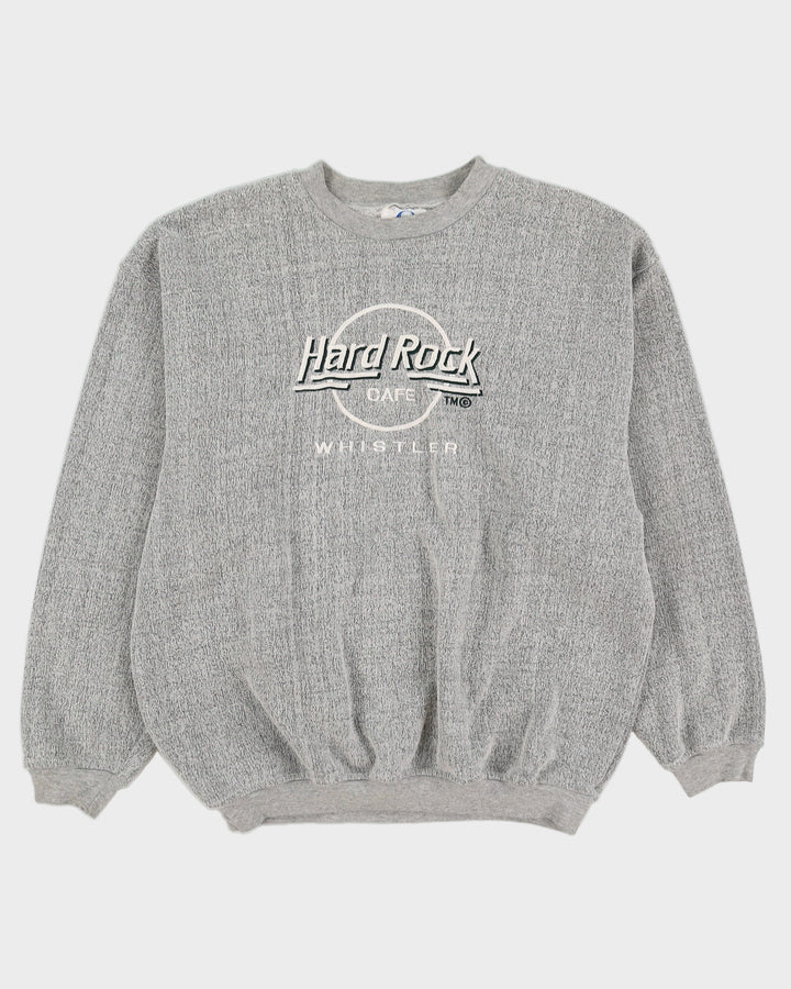Vintage 90s Hard Rock Cafe' Whistler Canada Grey Sweatshirt - XL