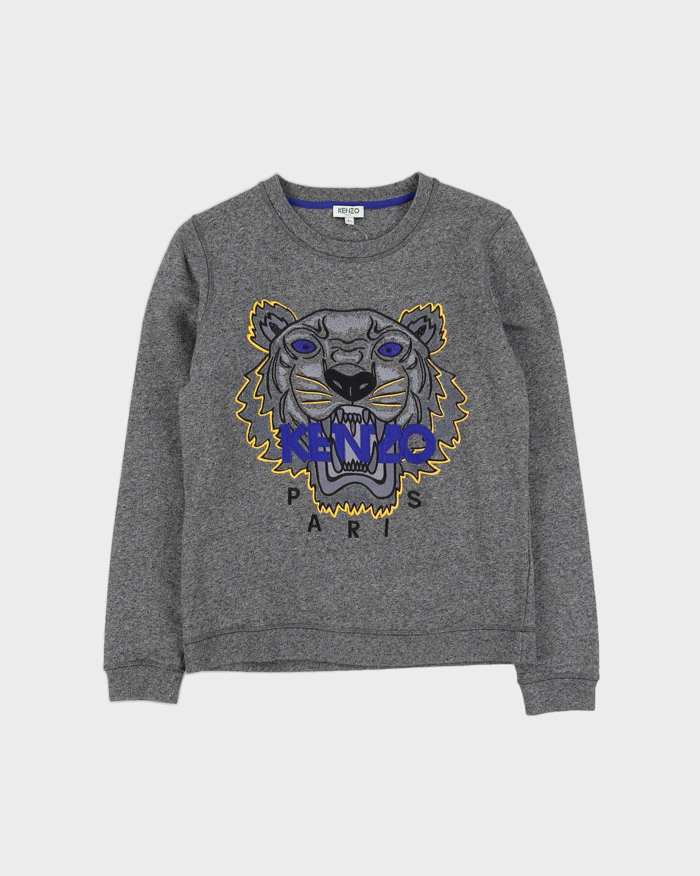 Kenzo Grey Embroidered Sweatshirt - M