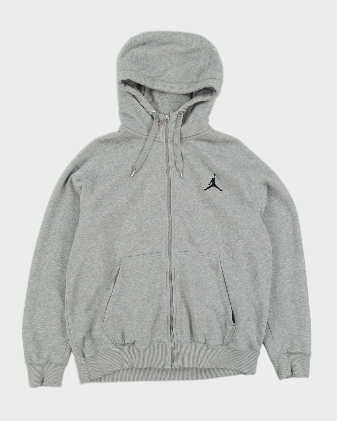 Jordan Grey Zip Up Hoodie - L