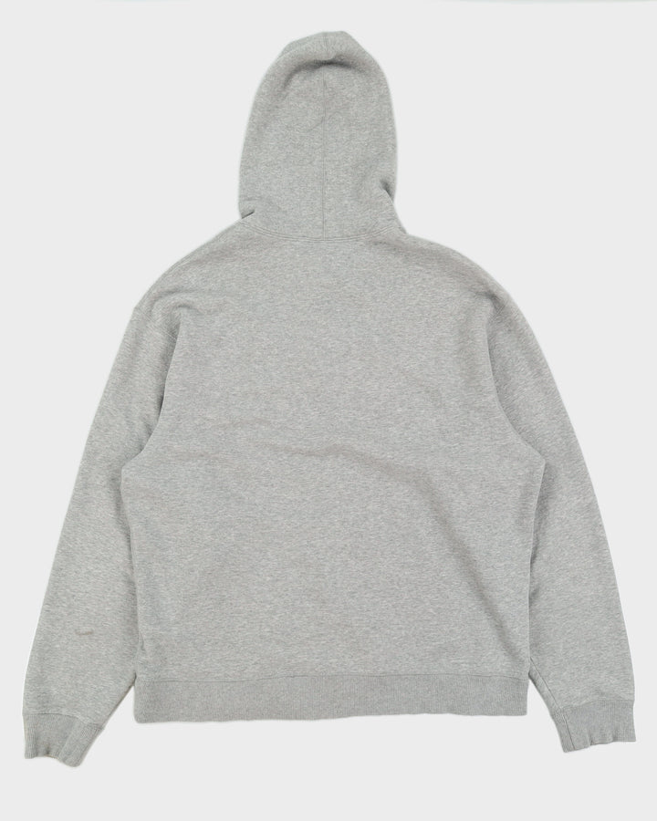 00s Y2K Nike Grey Zip Up Embroidered Logo Hoodie - XL