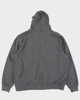 00s Y2K Nike Embroidered Logo Grey Zip Up Hoodie - XXL