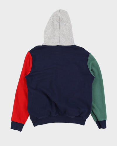 Polo Ralph Lauren Teddy Bear Blue Multicolour Sleeves Hoodie - M