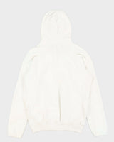 Diesel Embroidered White Zip Up Hoodie - M