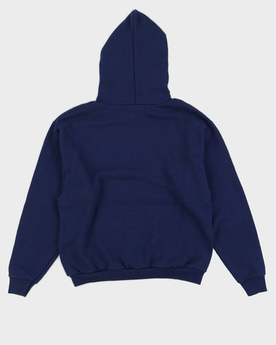 Vintage 90s Nike Blue Hoodie With Big Graphic Logo - S