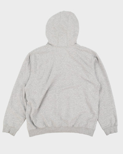 00s Y2K Nike Embroidered Grey Hoodie - L