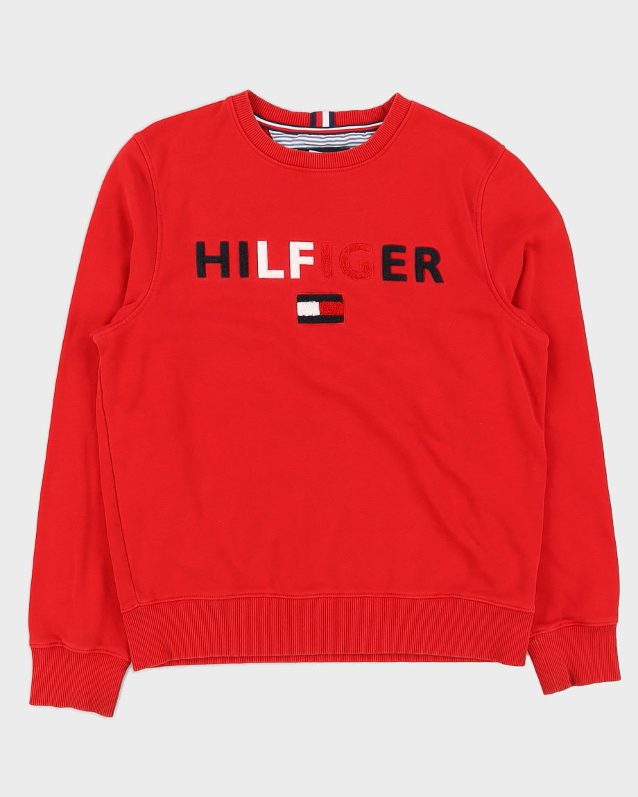 Tommy Hilfiger Red Embroidery Sweatshirt - S