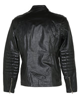 Vintage 80's Black Cafe Racer Style Leather Jacket - S