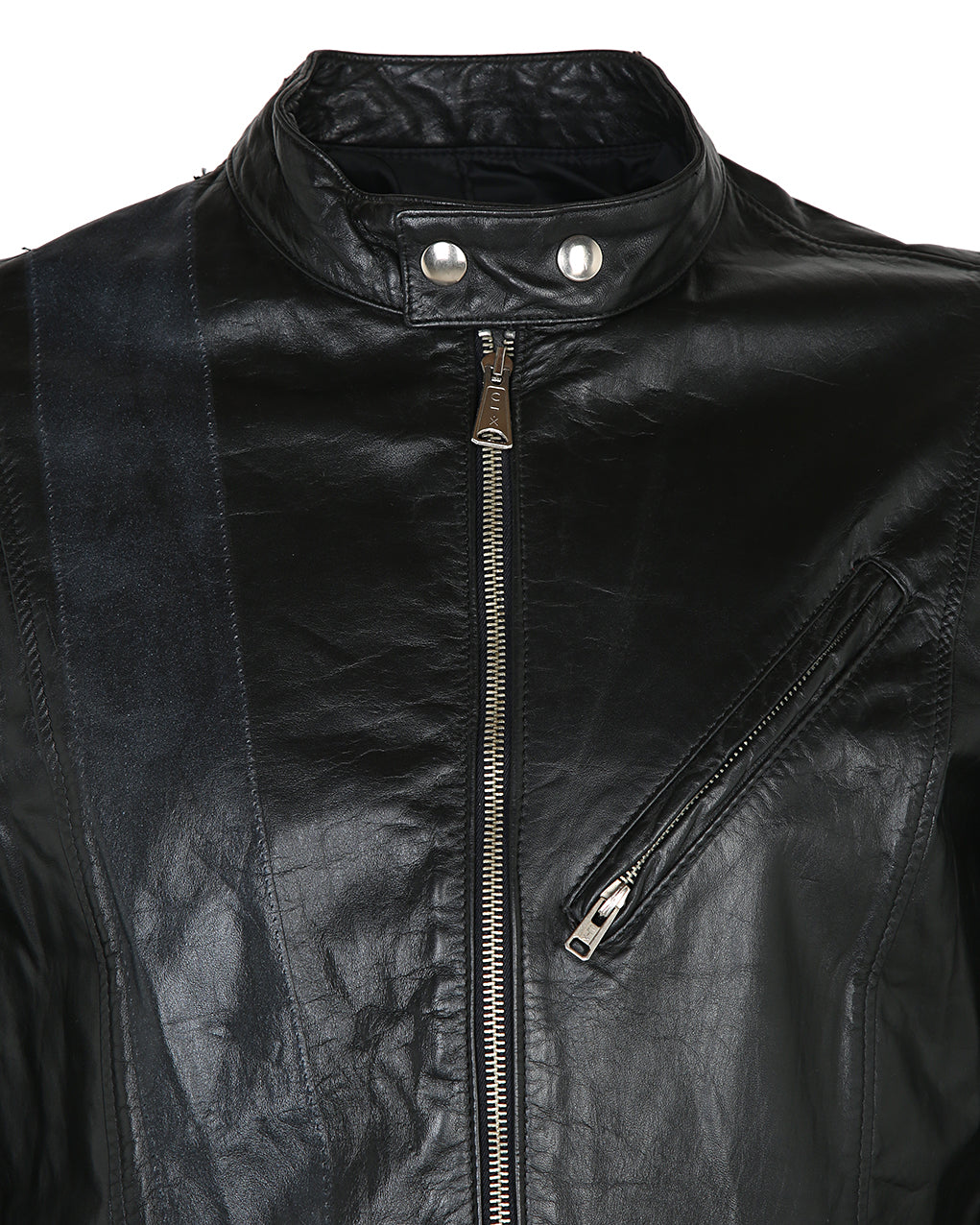Vintage 80's Black Cafe Racer Style Leather Jacket - S