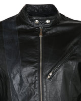 Vintage 80's Black Cafe Racer Style Leather Jacket - S