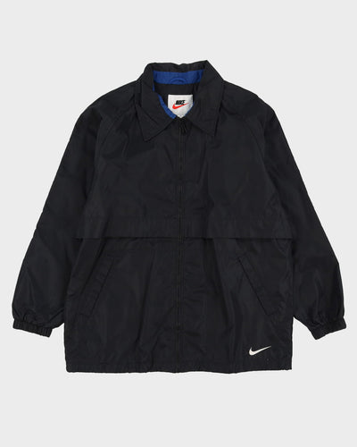 Vintage 90s Nike Black & Navy Windbreaker Jacket - M