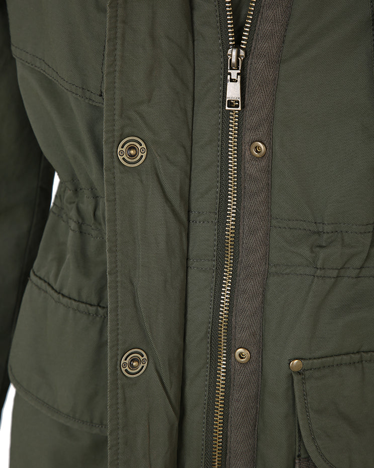 Tommy Hilfiger Olive Green Parka Jacket - L