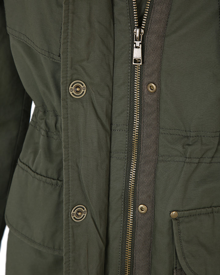 Tommy Hilfiger Olive Green Parka Jacket - L