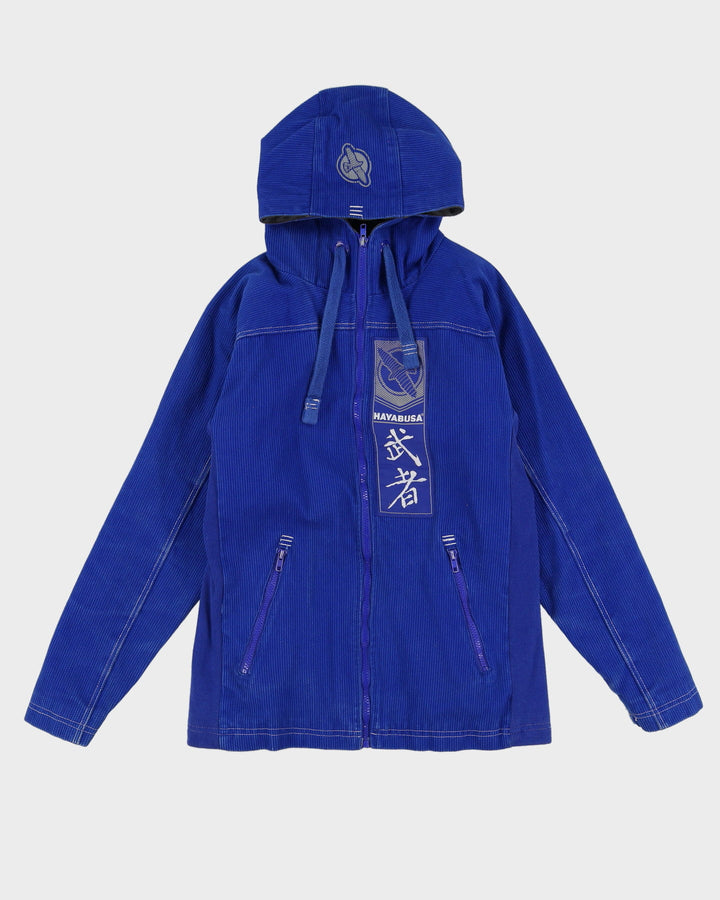 Vintage 90s Hayabusa Uwagi Gi Jacket 3.0. Jiu Jitsu Blue Hooded Jacket - S